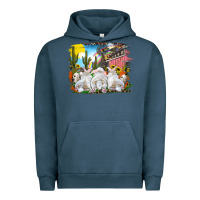 Pigment Midnight Navy easter farm with bunnies Urban Hoodie - RanaPortraitStore