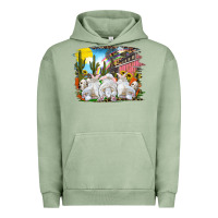 Pigment Oil Green easter farm with bunnies Urban Hoodie - RanaPortraitStore