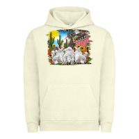 Pigment Pistachio easter farm with bunnies Urban Hoodie - RanaPortraitStore