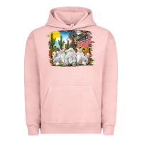 Pigment Salmon easter farm with bunnies Urban Hoodie - RanaPortraitStore