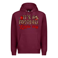 Burgundy it s a football kinda day Premium Hoodie - Zillion Design Studio