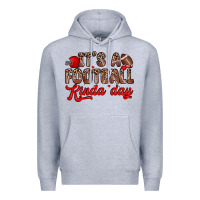 Heather Grey it s a football kinda day Premium Hoodie - Zillion Design Studio