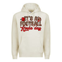 Oatmeal Heather it s a football kinda day Premium Hoodie - Zillion Design Studio