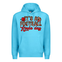 Ocean Blue it s a football kinda day Premium Hoodie - Zillion Design Studio