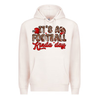 Pale Pink it s a football kinda day Premium Hoodie - Zillion Design Studio