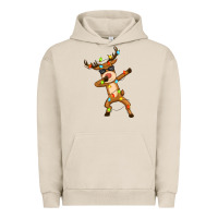 Pigment French Oak dabbing deer Urban Hoodie - Zillion Design Studio