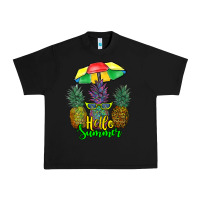 Black hello summer pineapples Urban Heavy Tee - RanaPortraitStore