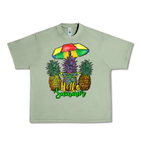 Oil Green hello summer pineapples Urban Heavy Tee - RanaPortraitStore