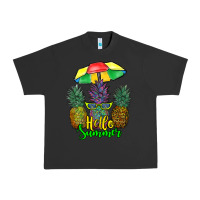 Pigment Black hello summer pineapples Urban Heavy Tee - RanaPortraitStore