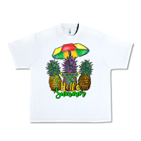 White hello summer pineapples Urban Heavy Tee - RanaPortraitStore
