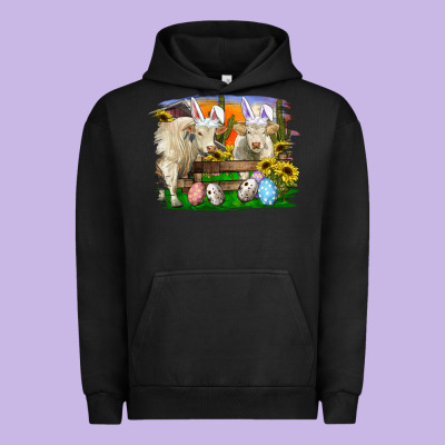 Urban Hoodie easter farm cows bunny ears and eggs