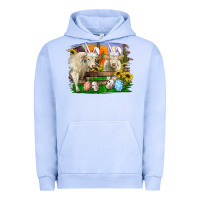 Pigment Grape Ice easter farm cows bunny ears and eggs Urban Hoodie - RanaPortraitStore