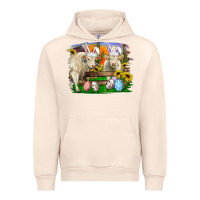 Sandshell easter farm cows bunny ears and eggs Urban Hoodie - RanaPortraitStore