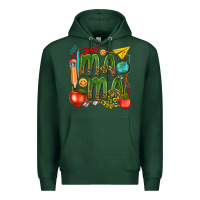 Sports Green mama teacher Premium Hoodie - texasbilliewilder