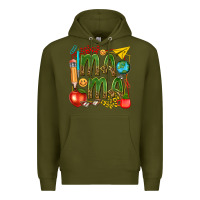 Army Green mama teacher Premium Hoodie - texasbilliewilder