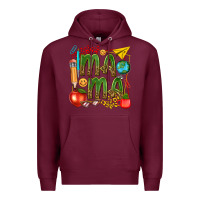 Burgundy mama teacher Premium Hoodie - texasbilliewilder