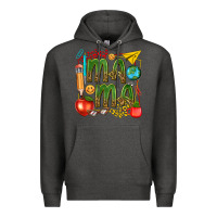 Charcoal Heather mama teacher Premium Hoodie - texasbilliewilder