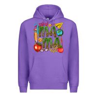 Purple mama teacher Premium Hoodie - texasbilliewilder