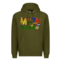 Army Green math teacher Premium Hoodie - texasbilliewilder