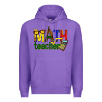 Purple math teacher Premium Hoodie - texasbilliewilder