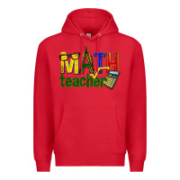 Red math teacher Premium Hoodie - texasbilliewilder