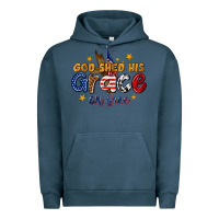 Pigment Midnight Navy god shed his grace on thee Urban Hoodie - texasbilliewilder