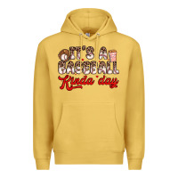 Antique Gold it s a baseball kinda day Premium Hoodie - Zillion Design Studio