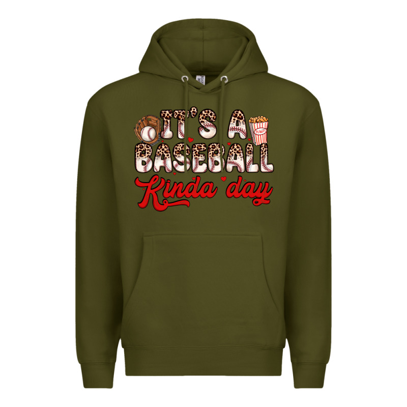 It S A Baseball Kinda Day Premium Hoodie by Zillion Design Studio | Teevron