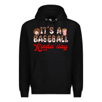 Black it s a baseball kinda day Premium Hoodie - Zillion Design Studio