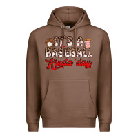 Chestnut it s a baseball kinda day Premium Hoodie - Zillion Design Studio