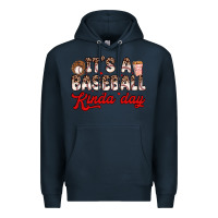 Navy it s a baseball kinda day Premium Hoodie - Zillion Design Studio