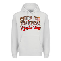 Dove Grey it s a baseball kinda day Premium Hoodie - Zillion Design Studio