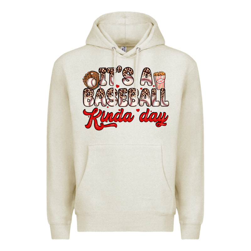 It S A Baseball Kinda Day Premium Hoodie by Zillion Design Studio | Teevron