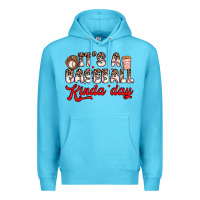 Ocean Blue it s a baseball kinda day Premium Hoodie - Zillion Design Studio
