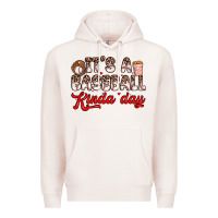 Pale Pink it s a baseball kinda day Premium Hoodie - Zillion Design Studio