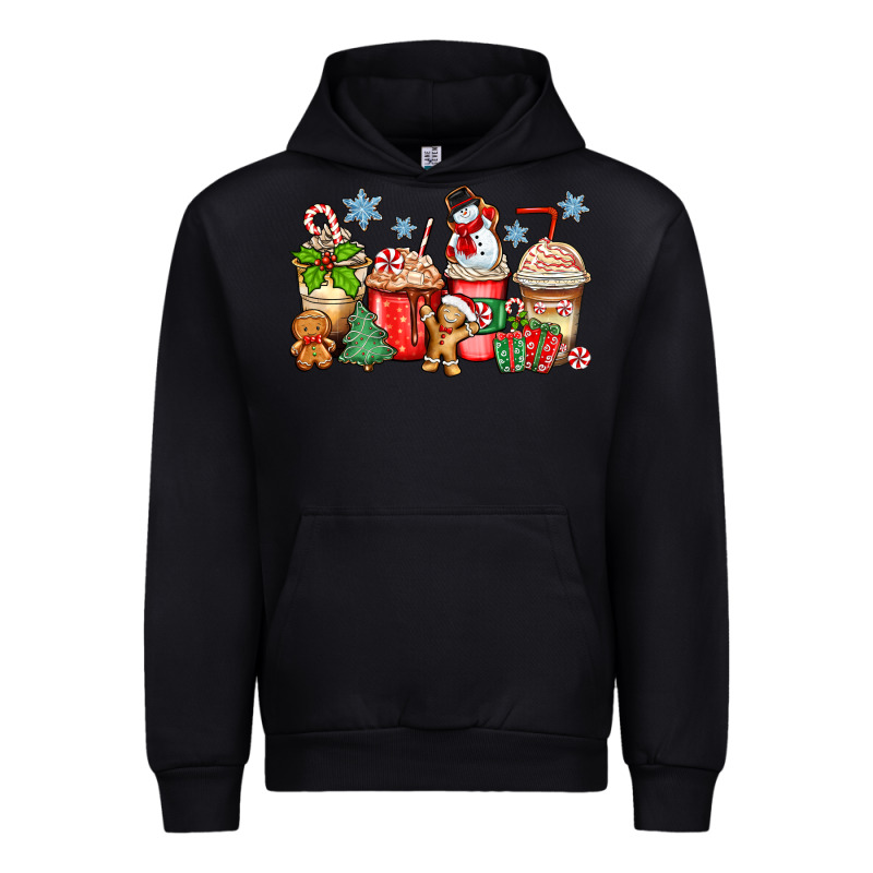 Christmas Coffee Cups Urban Hoodie by Zillion Design Studio | Teevron