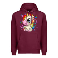 Burgundy unicorn Premium Hoodie - Zillion Design Studio