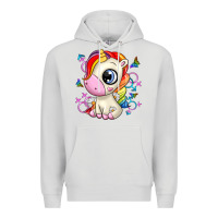 Dove Grey unicorn Premium Hoodie - Zillion Design Studio