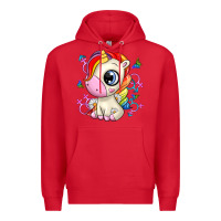 Red unicorn Premium Hoodie - Zillion Design Studio