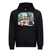 Black merry christmas gnomes Urban Hoodie - Zillion Design Studio
