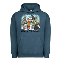 Pigment Midnight Navy merry christmas gnomes Urban Hoodie - Zillion Design Studio