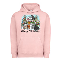 Pigment Salmon merry christmas gnomes Urban Hoodie - Zillion Design Studio
