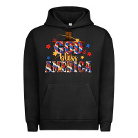 Pigment Black god bless america Urban Hoodie - texasbilliewilder