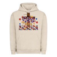 Pigment French Oak god bless america Urban Hoodie - texasbilliewilder