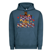 Pigment Midnight Navy god bless america Urban Hoodie - texasbilliewilder