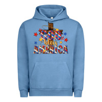 Pigment Pebble Blue god bless america Urban Hoodie - texasbilliewilder
