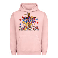Pigment Salmon god bless america Urban Hoodie - texasbilliewilder