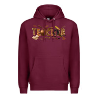 Burgundy melanin teacher Premium Hoodie - texasbilliewilder