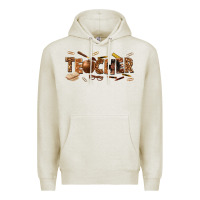 Oatmeal Heather melanin teacher Premium Hoodie - texasbilliewilder