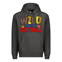 Charcoal Heather wild about softball Premium Hoodie - Zillion Design Studio